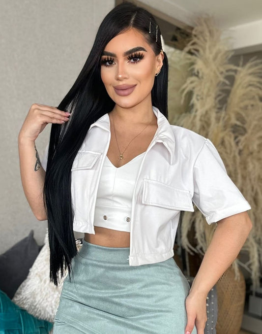 CONJUNTOS 12 - Chaqueton y top en cuerina