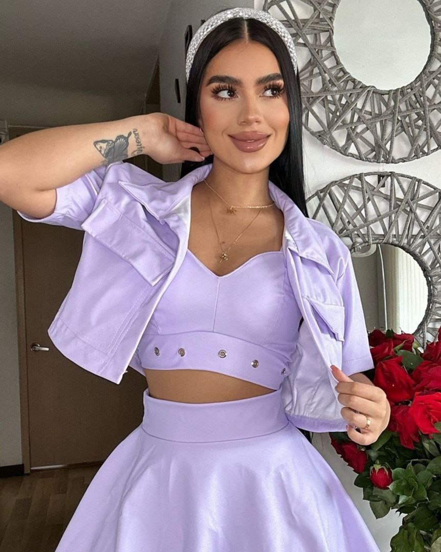 CHAQUETAS - Chaqueton y top en cuerina