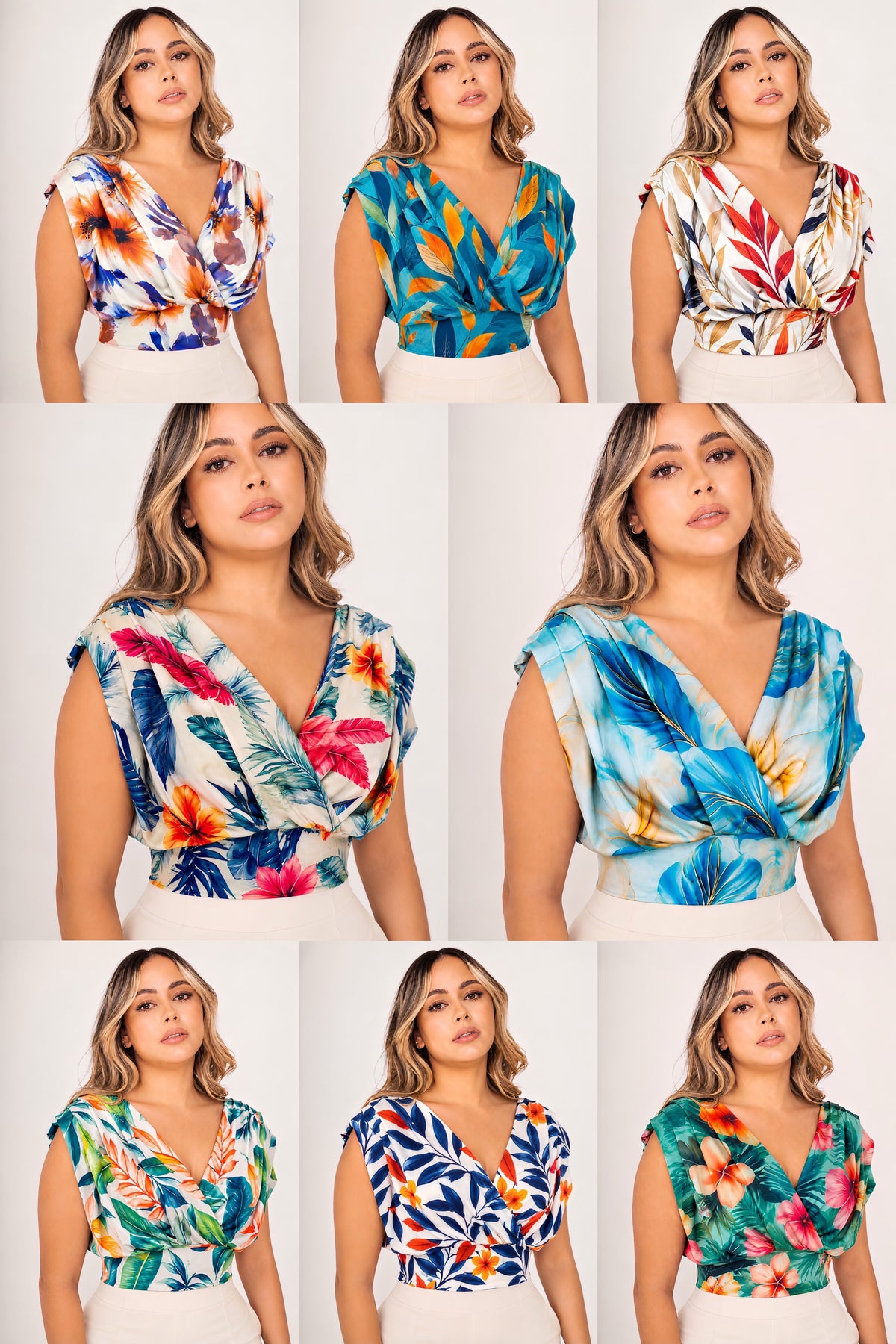 21 BLUSAS TROPICALES