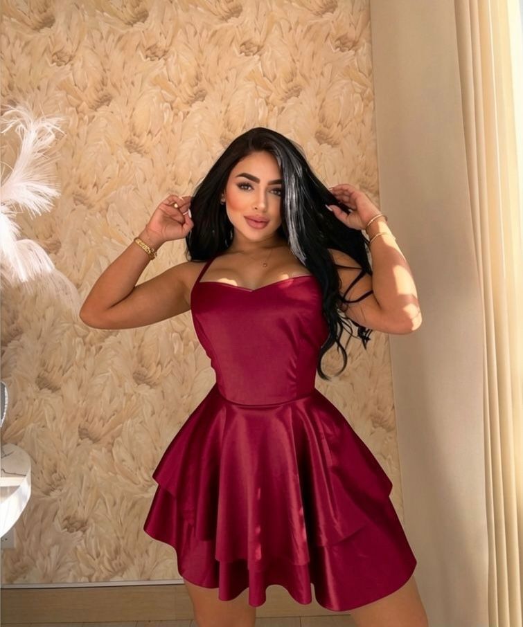 VESTIDOS CORTOS 34 - Kaily satin licrado