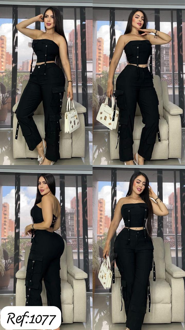 1077 Conjunto pantalón y top