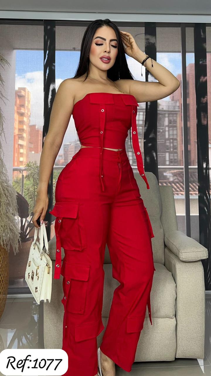 1077 Conjunto pantalón y top