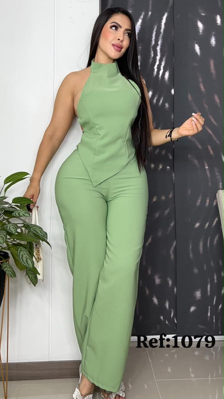 1079 Pantalon top en tela Viena