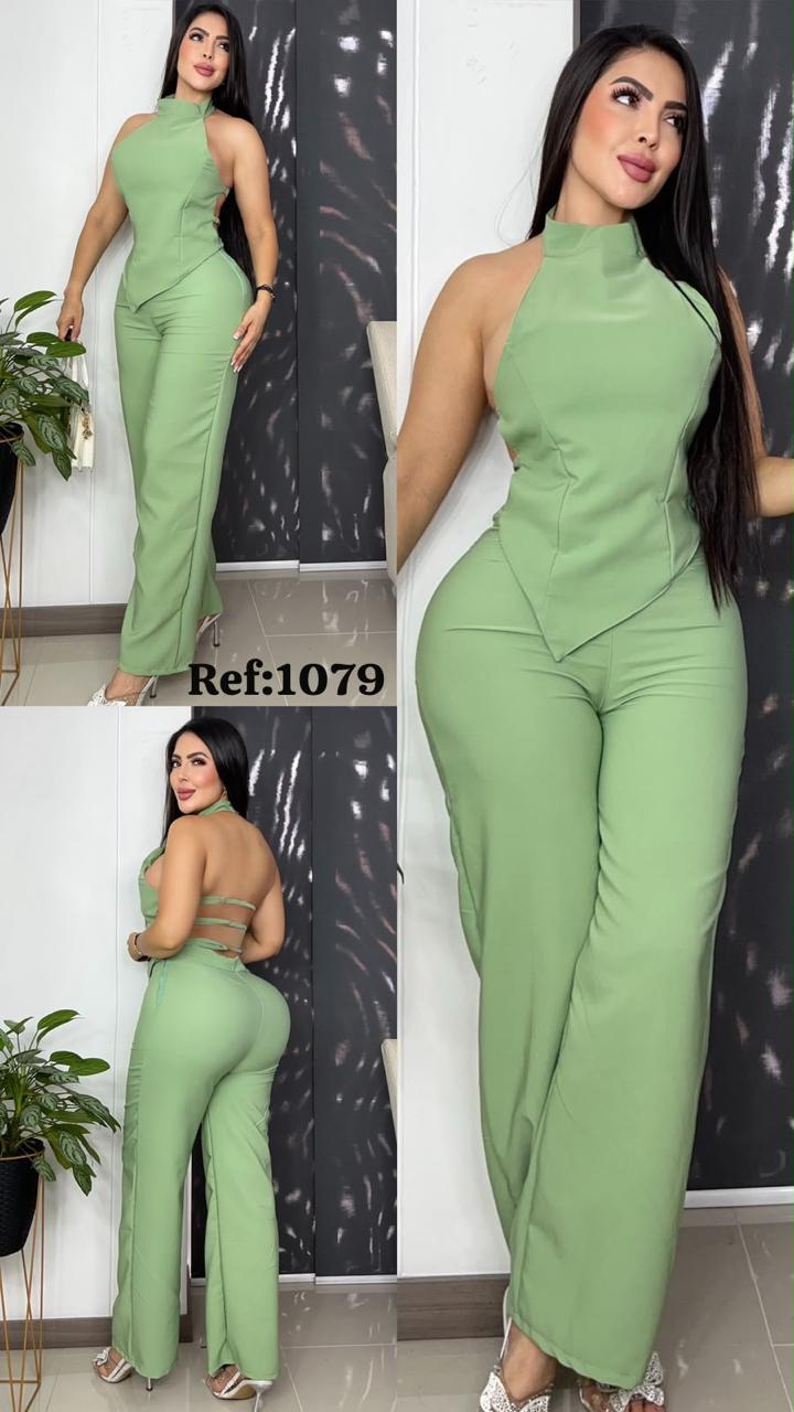 1079 Pantalon top en tela Viena