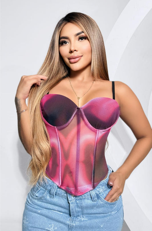 CORSETS - Corset Brisa largo (malla text)