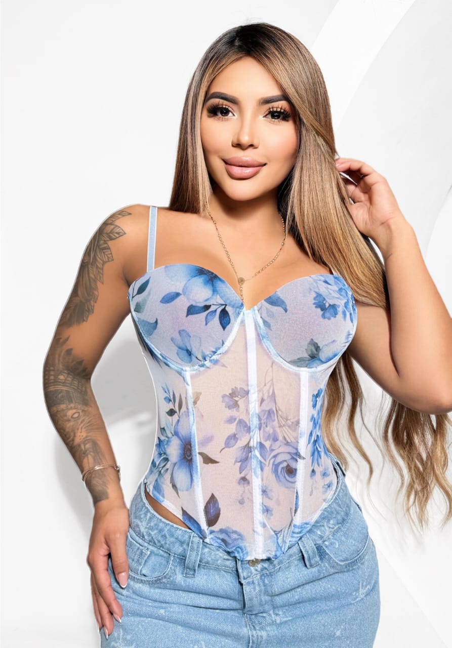 CORSETS - Corset Brisa largo (malla text)