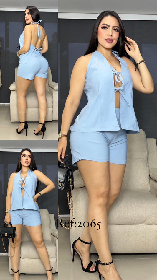 2065 Conjunto short y blusa