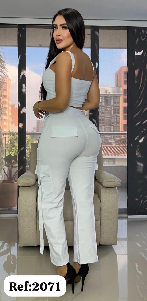 2071 conjunto cargo de tira y top V