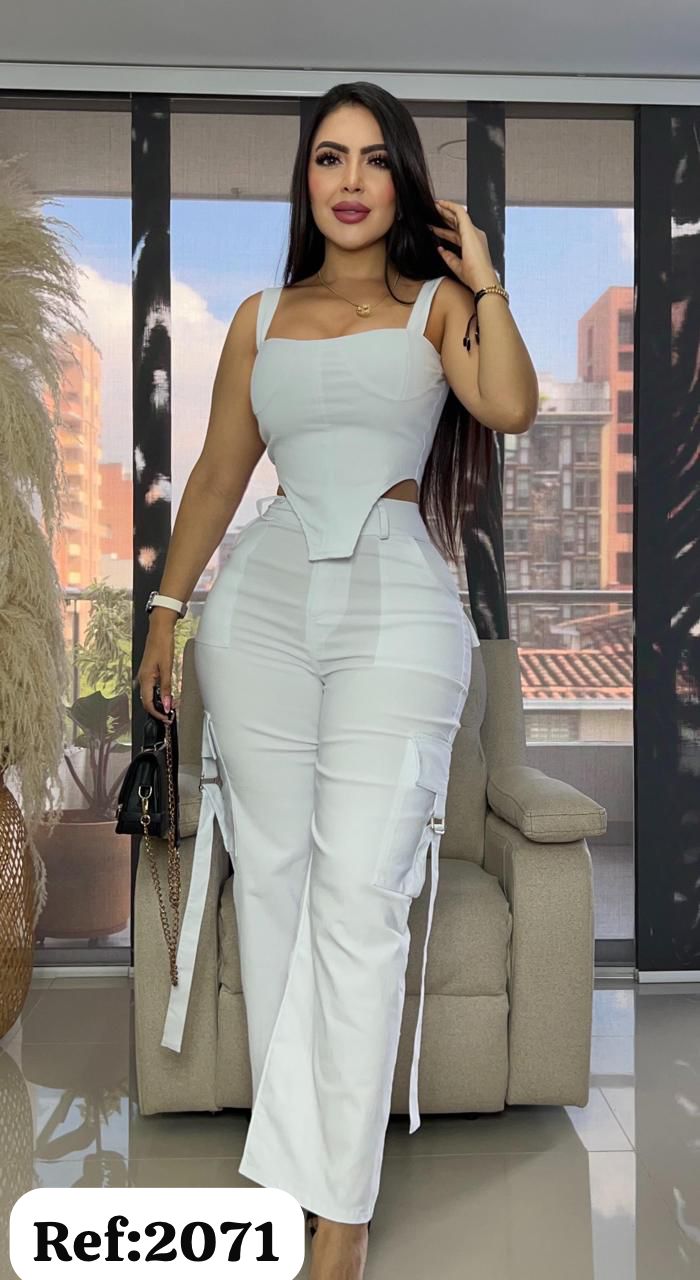 2071 conjunto cargo de tira y top V