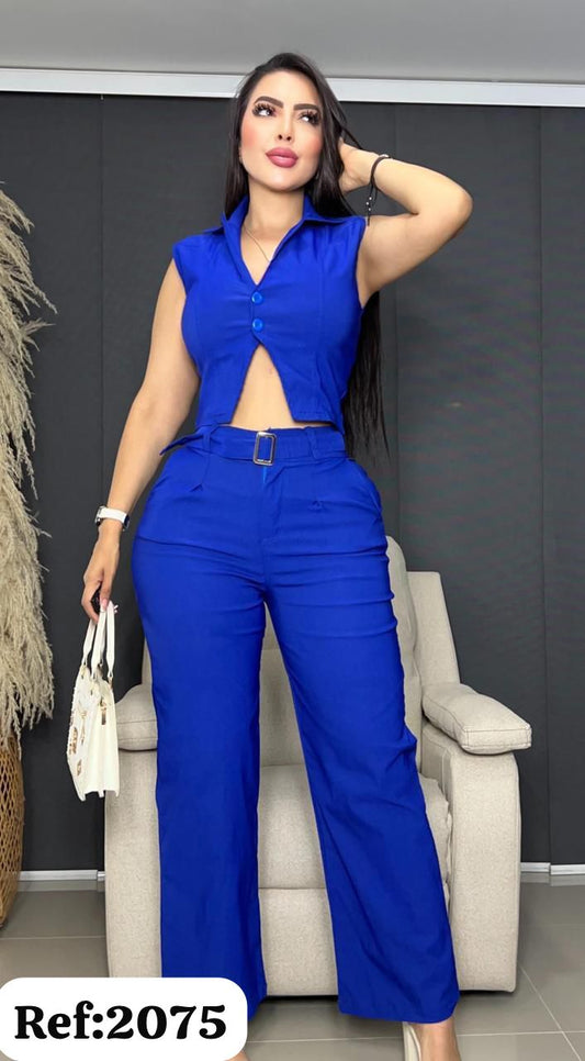 2075 Conjunto pantalon y blusa V