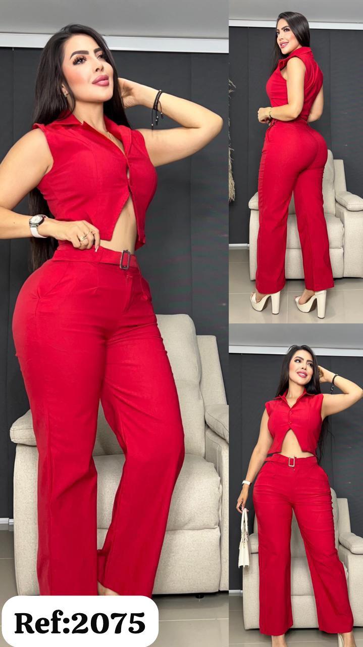 2075 Conjunto pantalon y blusa V