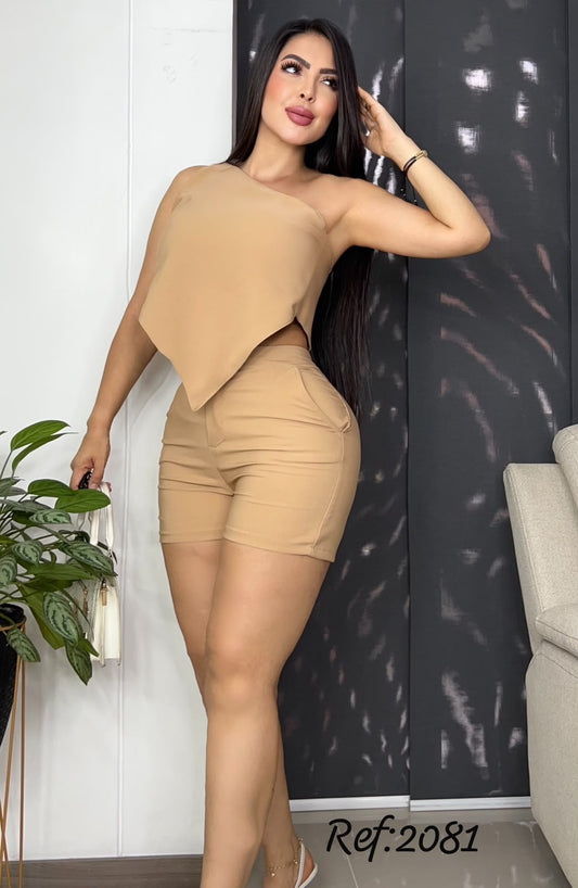 2081 short top en tela Noches de Viena