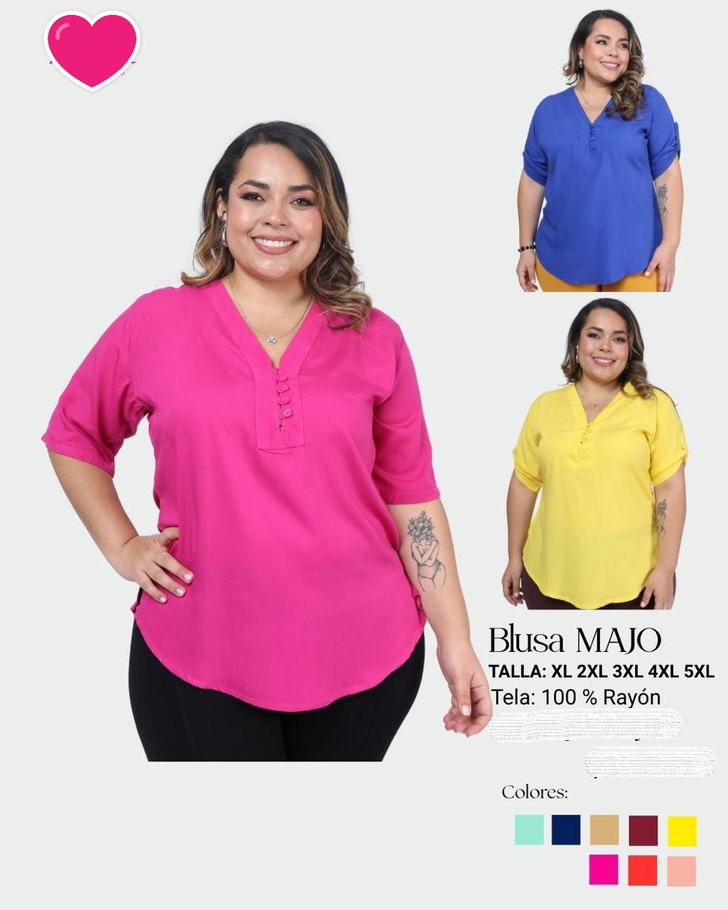 TALLA GRANDE 11 - BLUSAS XL HASTA 5XL