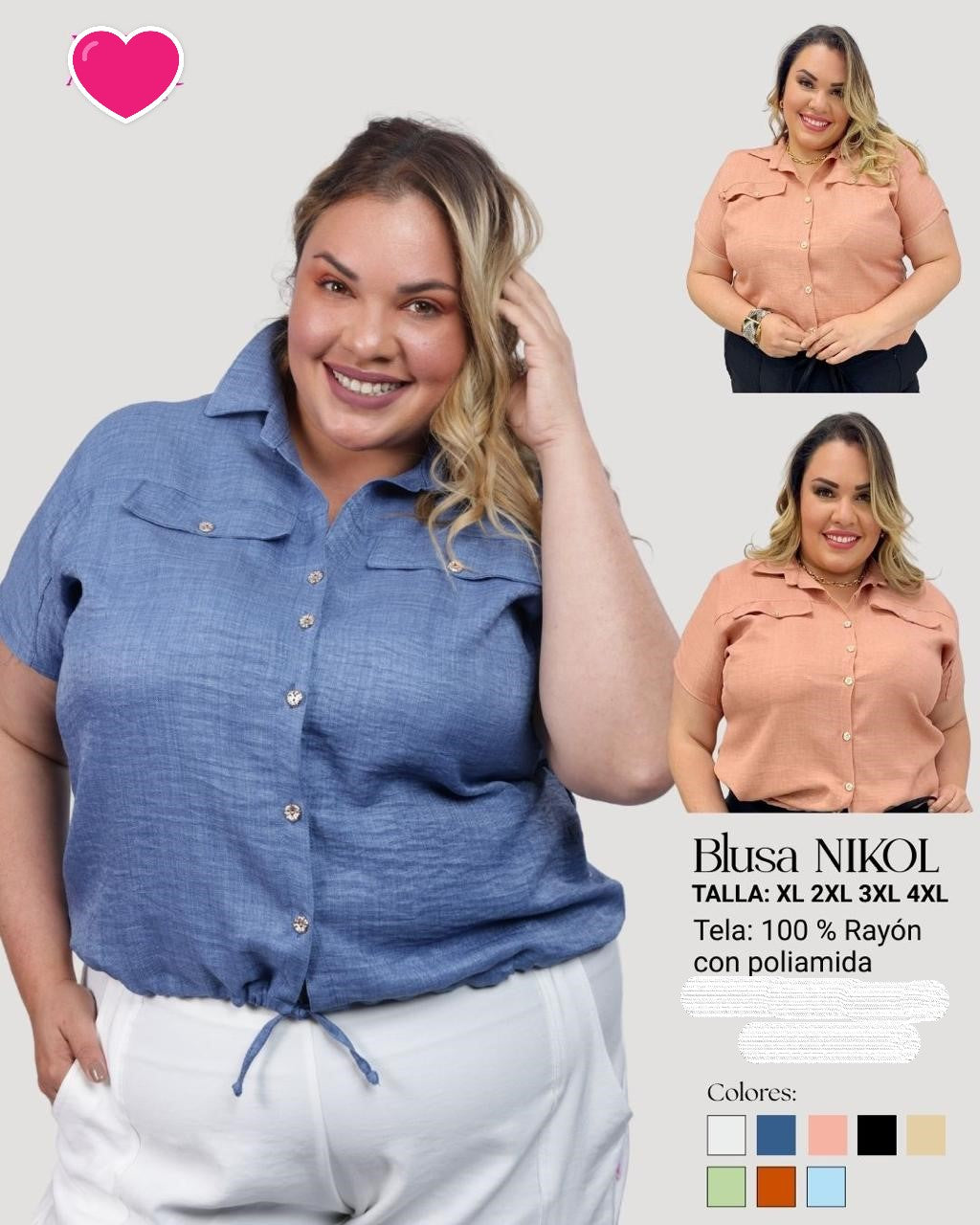 TALLA GRANDE 11 - BLUSAS XL HASTA 5XL