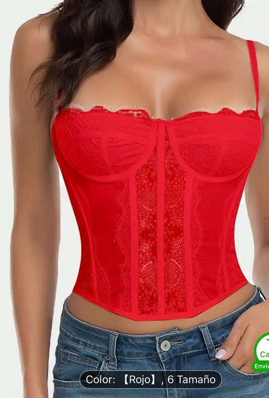 CORSET CORTO 01 6 - Corset encaje