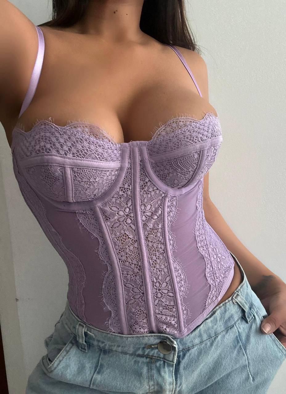 CORSET CORTO 01 6 - Corset encaje