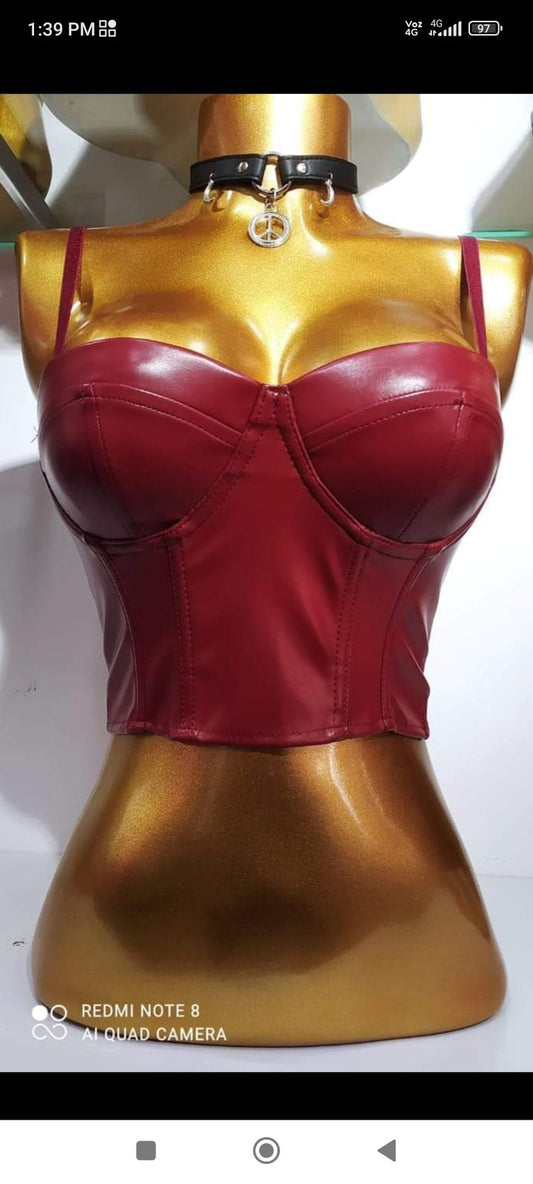 CORSET CORTO 01 3 - Croptop brillantina copas 28 a 38