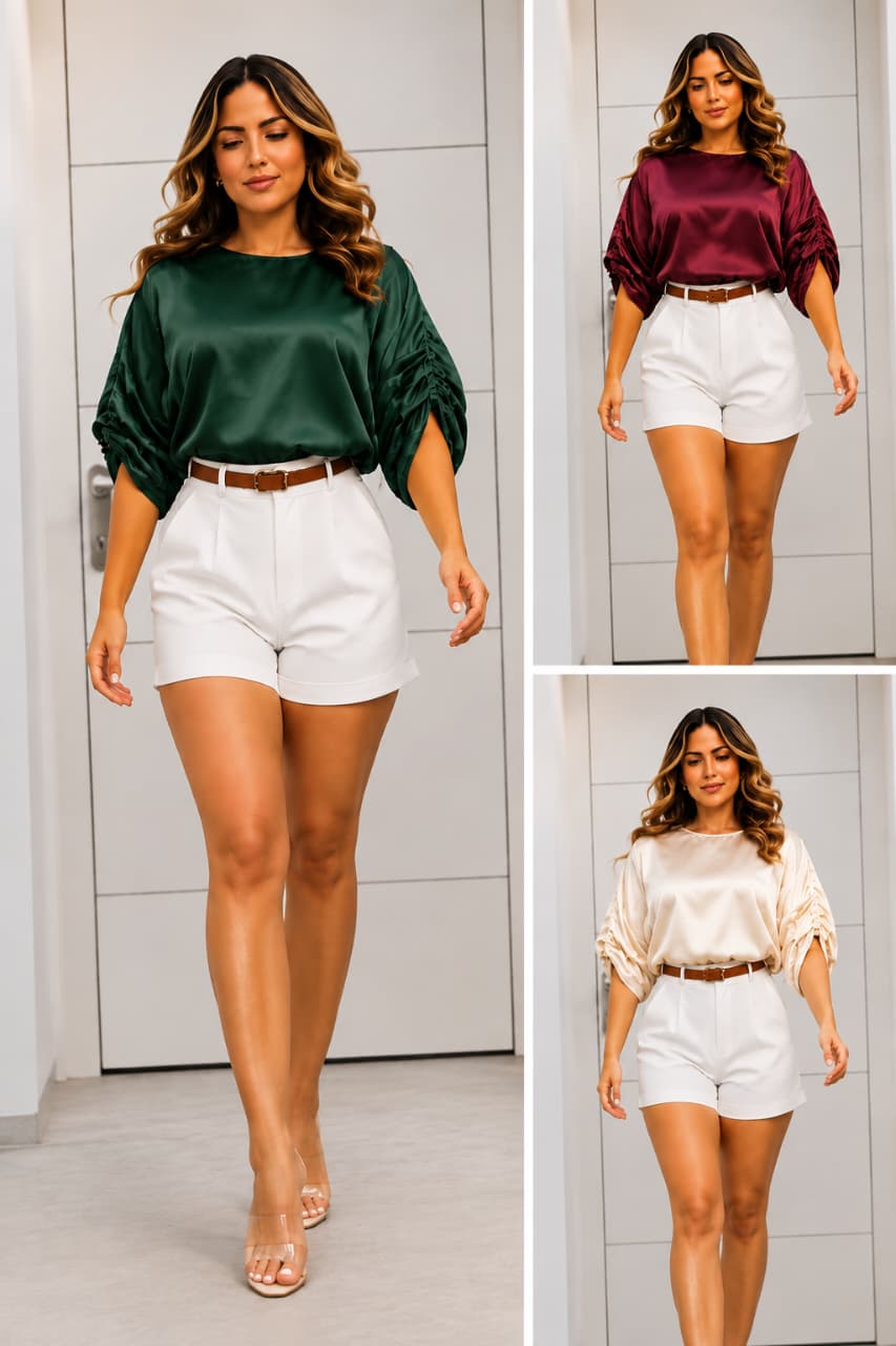 24 BLUSAS EN SATIN