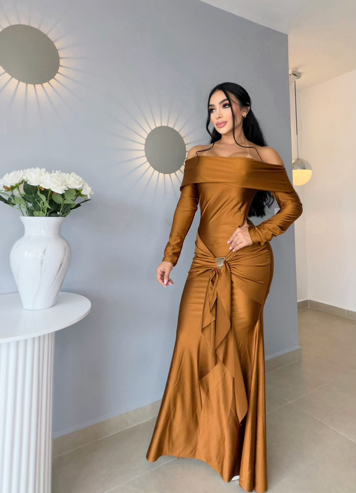 VESTIDOS LARGOS 20 - Karla manga larga