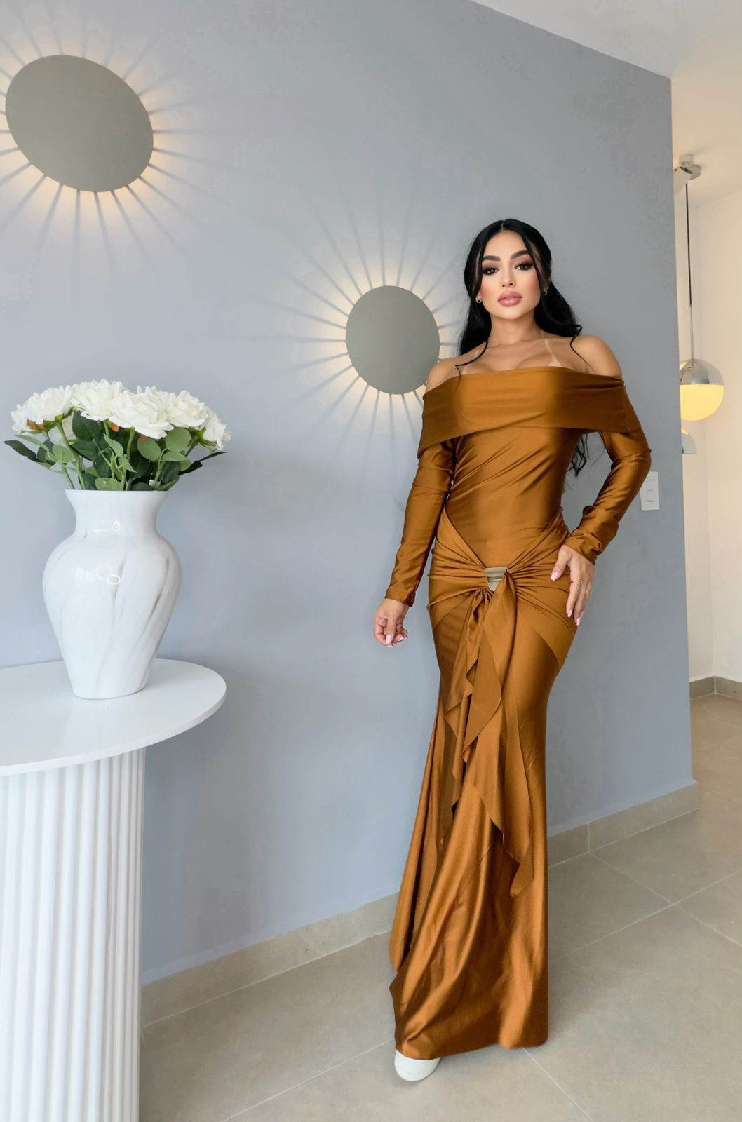 VESTIDOS LARGOS 20 - Karla manga larga