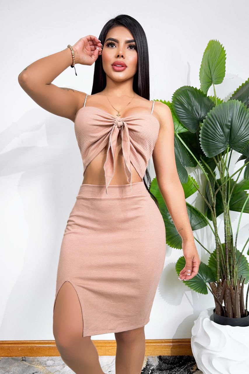 CONJUNTOS - 06 Conjunto Rib Falda y top